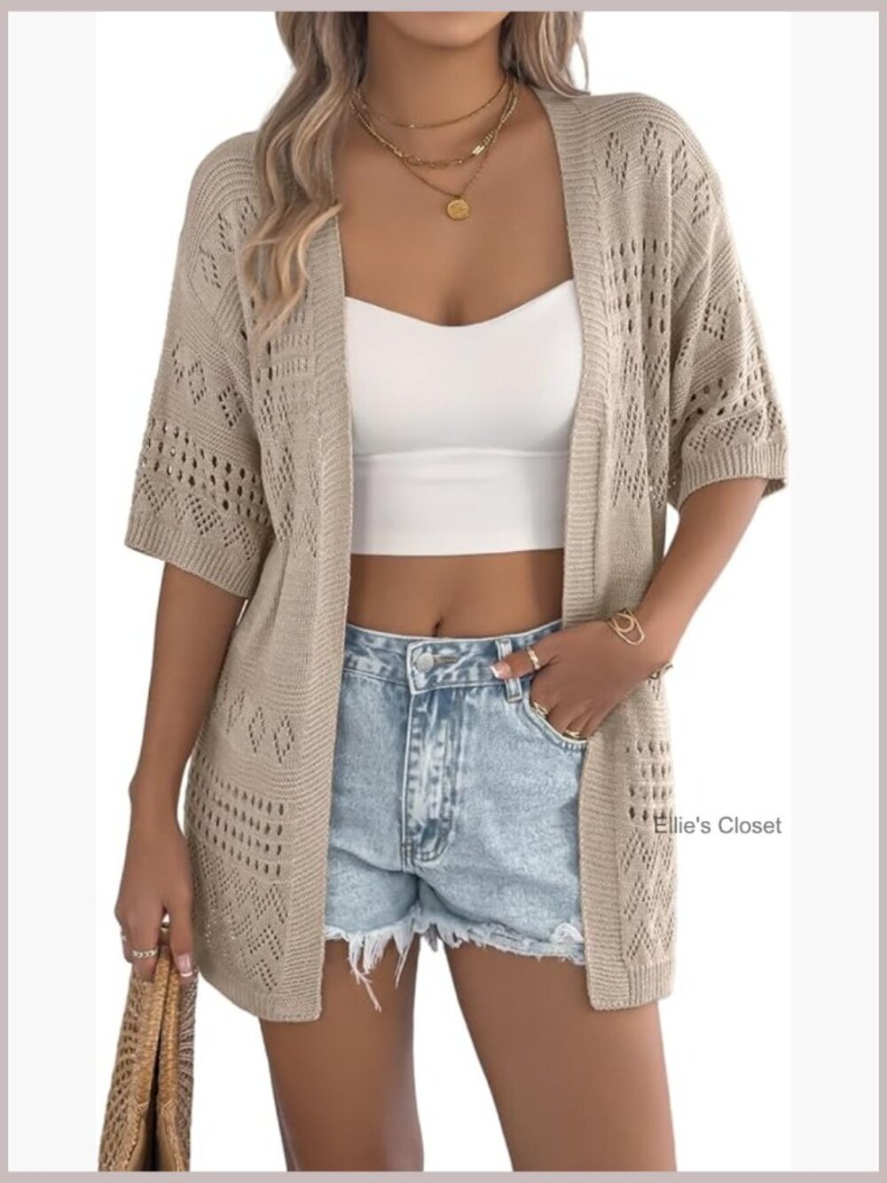 Crochet Cardigan Sweaters for Women - Lightweight Beach Kimono Cover Up Summer